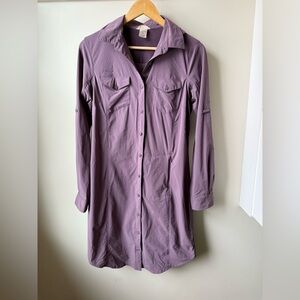 DULUTH TRADING CO Sidewinder Dress Performance Hiking Gardening Shirtdress‎ S